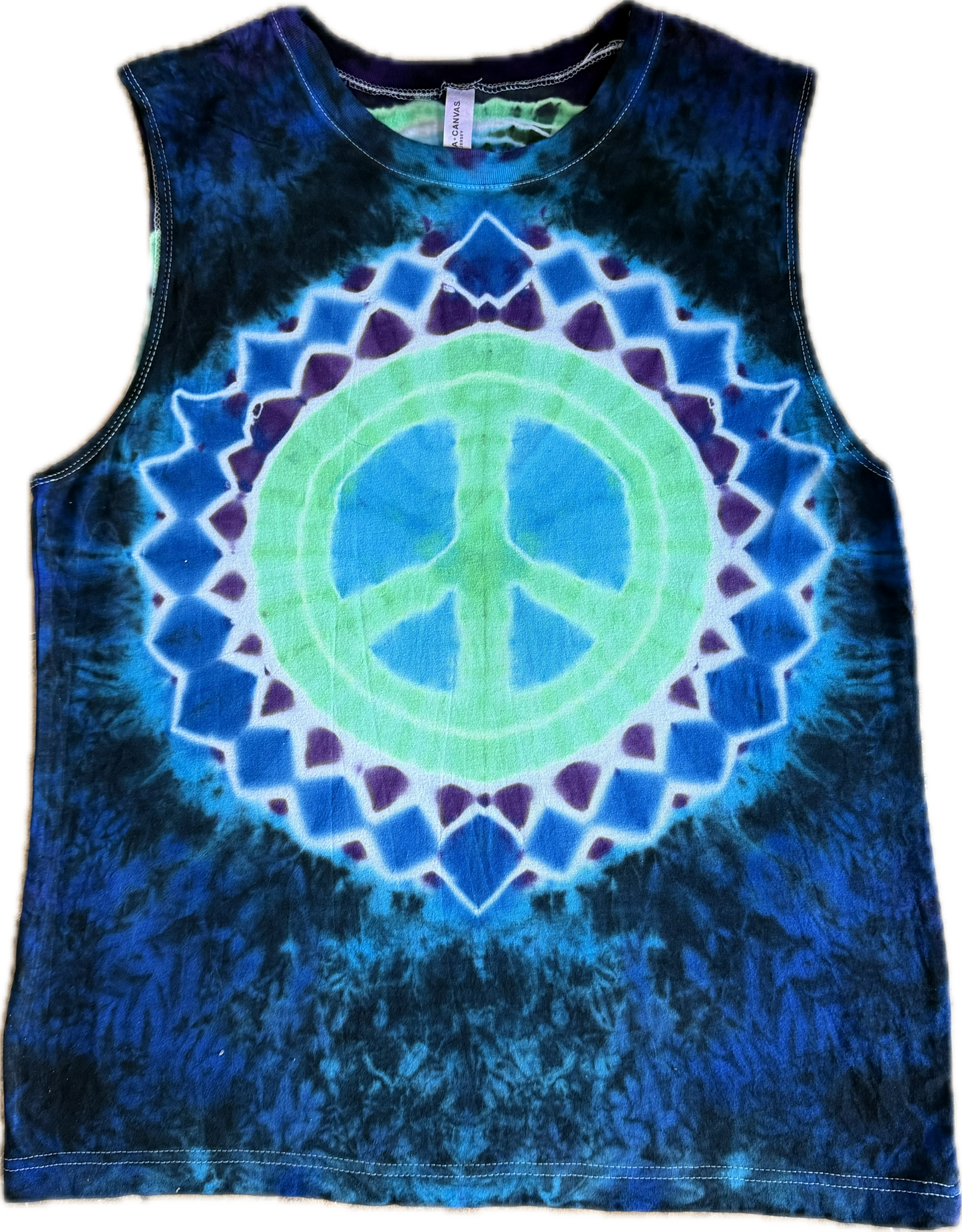 Size M Muscle Tank “Peace” UV REACTIVE