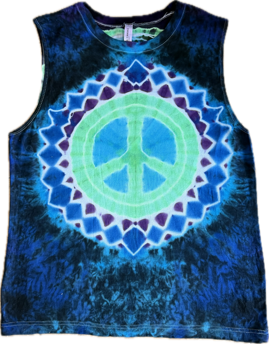 Size M Muscle Tank “Peace” UV REACTIVE