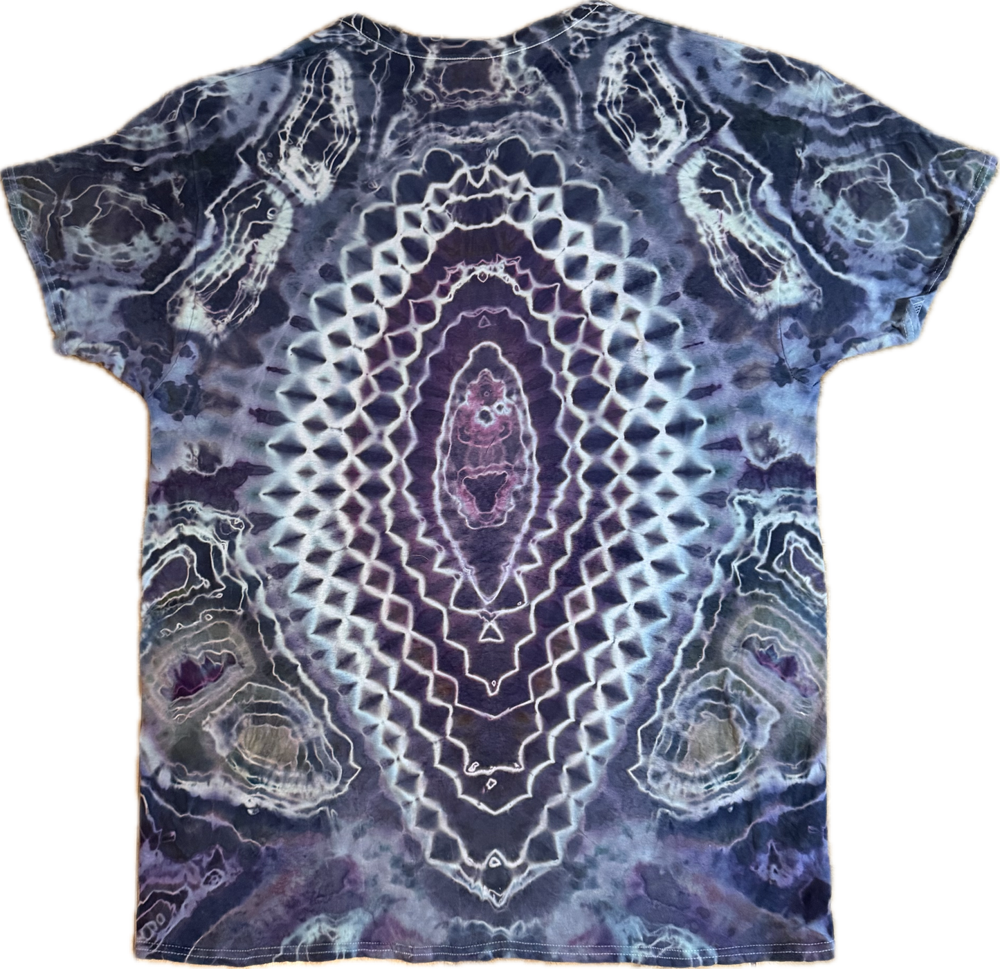 Size XL V-Neck “Indigo Blues” (Ice Dye)